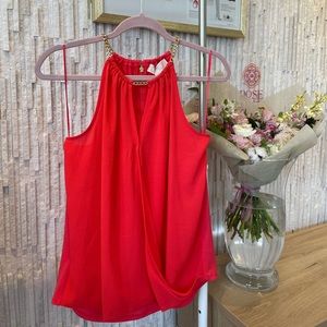 Michael kors MK coral gold chain top